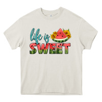 Cream life is sweet Heavy Core Tee - HRA Design Shop