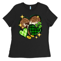 Black St. Patrick's Day hearts Ladies Tee - Neo Western