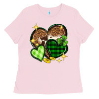 Bubblegum Pink St. Patrick's Day hearts Ladies Tee - Neo Western