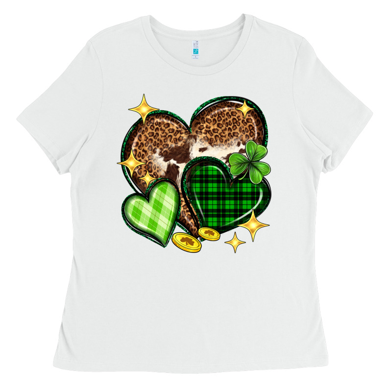 St. Patrick's Day Hearts Ladies Tee by Neo Western | Teevron