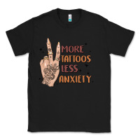 Black more tattoos less anxiety Classic Tee - MaliasSmallBusiness