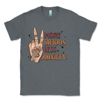 Charcoal Heather more tattoos less anxiety Classic Tee - MaliasSmallBusiness