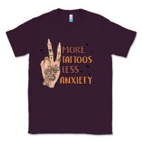 Plum more tattoos less anxiety Classic Tee - MaliasSmallBusiness