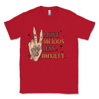 Red more tattoos less anxiety Classic Tee - MaliasSmallBusiness