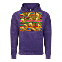 Cloud Purple tacos and sunflowers with serape leopard background Vintage Hoodie - BarkalooDesign