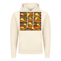 Vintage Artic tacos and sunflowers with serape leopard background Vintage Hoodie - BarkalooDesign
