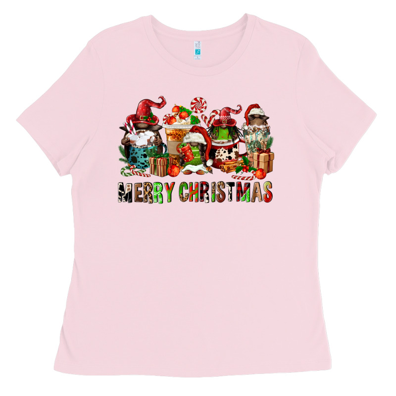 Merry Christmas Coffee Afro Gnomies Ladies Tee by FaDigitalArtStudio | Teevron