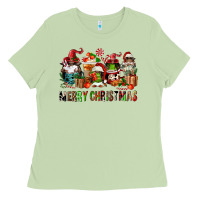Matcha merry christmas coffee afro gnomies Ladies Tee - FaDigitalArtStudio