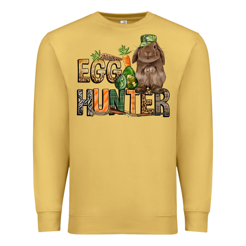 Egg Hunter With Rabbit Easter Day Premium Sweatshirt by HowdyJamesFarm | Teevron