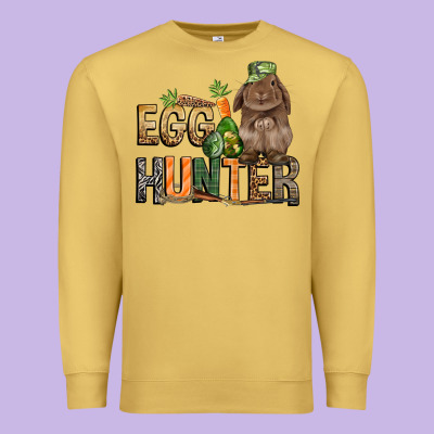 Egg Hunter With Rabbit Easter Day Premium Sweatshirt Designed By Howdyjamesfarm