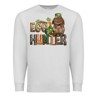 Dove Grey Egg hunter with rabbit Easter Day Premium Sweatshirt - HowdyJamesFarm