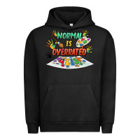 Pigment Black Normal is overrated Urban Hoodie - FaDigitalArtStudio