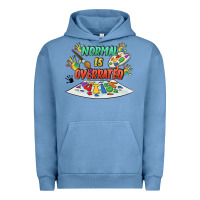 Pigment Pebble Blue Normal is overrated Urban Hoodie - FaDigitalArtStudio