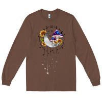 Chestnut moon and mushrooms with sunflower Long Sleeve Tee - MaliasSmallBusiness