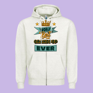 World's Best Grandpop Ever Zipper Hoodie Designed By Jasminsmagicworld
