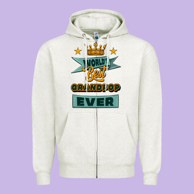 World's Best Grandpop Ever Zipper Hoodie Designed By Jasminsmagicworld
