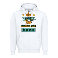 White world's best grandpop ever Zipper Hoodie - Jasminsmagicworld