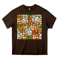Chocolate Brown christmas leopard duck Heavy Core Tee - FaDigitalArtStudio
