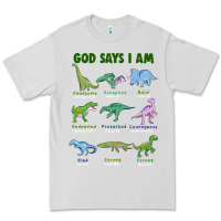 Dove Grey god says i am dinosaurs Premium Tee - JahusDesignShop