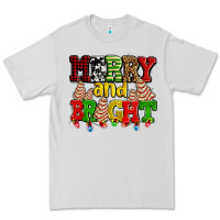 Dove Grey merry and bright with christmas tree  cakes ado Premium Tee - AdoDesignShop