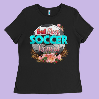 Eat Sleep Soccer Repeat Ladies Tee Designed By Hra Design Shop