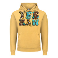 Vintage Mustard western sunflowers turquoise leopard yee haw Vintage Hoodie - BarkalooDesign