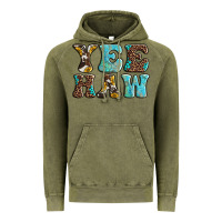 Vintage Olive western sunflowers turquoise leopard yee haw Vintage Hoodie - BarkalooDesign