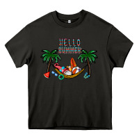Asphalt hello summer Heavy Core Tee - CowhideDigitalArt
