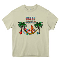 Mossy hello summer Heavy Core Tee - CowhideDigitalArt