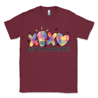 Burgundy autism awareness Classic Tee - MaliasSmallBusiness