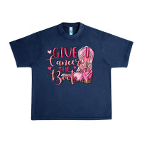 Navy give cancer the boot Urban Heavy Tee - MaliasSmallBusiness