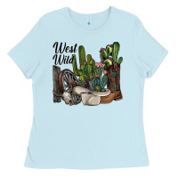 Baby Blue west wild Ladies Tee - SublimationCraftShop