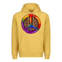 Antique Gold peace sign pride Premium Hoodie - JahusDesignShop