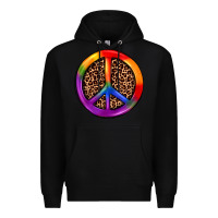 Black peace sign pride Premium Hoodie - JahusDesignShop