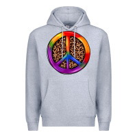 Heather Grey peace sign pride Premium Hoodie - JahusDesignShop
