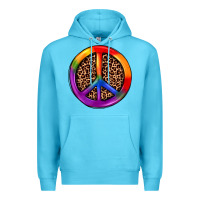 Ocean Blue peace sign pride Premium Hoodie - JahusDesignShop