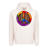 Pale Pink peace sign pride Premium Hoodie - JahusDesignShop