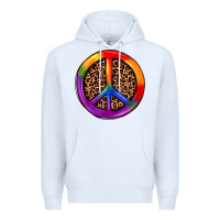 White peace sign pride Premium Hoodie - JahusDesignShop