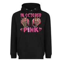 Black in october we wear pink skeleton Heavyweight Hoodie - texasbilliewilder