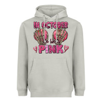 Moon Dust in october we wear pink skeleton Heavyweight Hoodie - texasbilliewilder