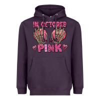 Plum in october we wear pink skeleton Heavyweight Hoodie - texasbilliewilder