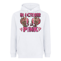 White in october we wear pink skeleton Heavyweight Hoodie - texasbilliewilder