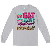 Moon Dust eat sleep manicure repeat Long Sleeve Tee - NancyCooperArtShop