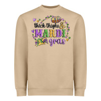 Mushroom thick thighs mardi gras Heavyweight Sweatshirt - MaliasSmallBusiness