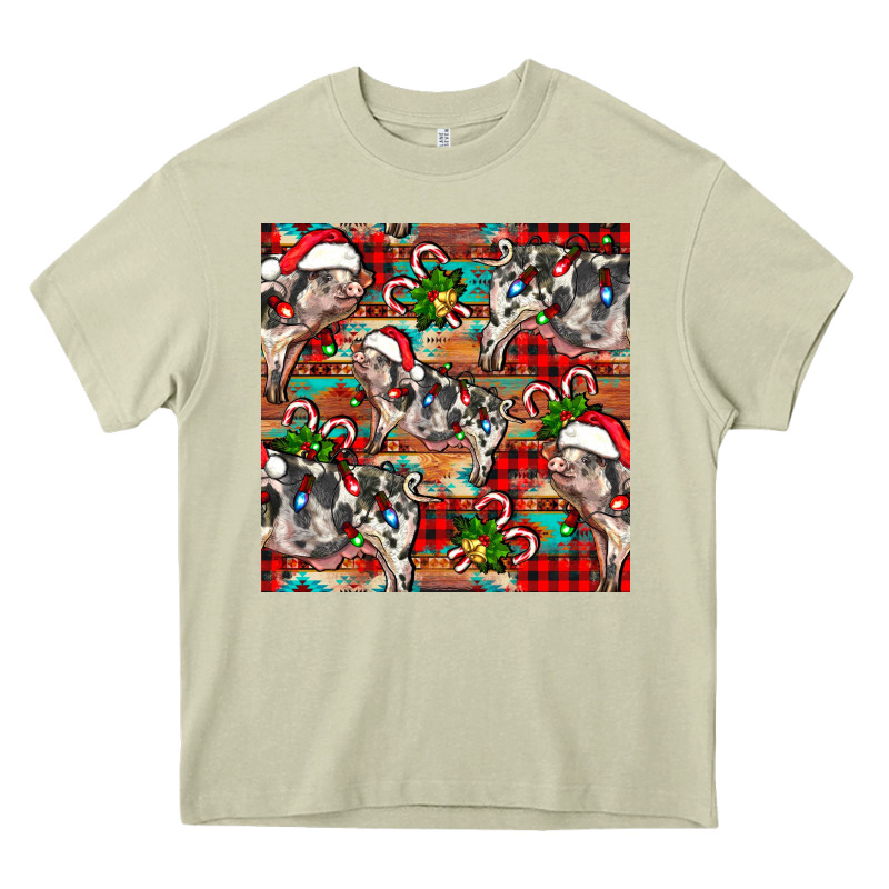 Christmas Pig  Aztec Heavy Core Tee by FaDigitalArtStudio | Teevron