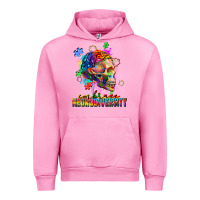 Fuchsia Pink Embrace neurodiversity Urban Hoodie - FaDigitalArtStudio