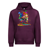 Mauve Wine Embrace neurodiversity Urban Hoodie - FaDigitalArtStudio