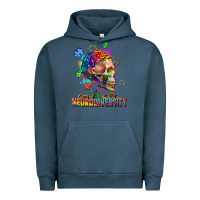 Pigment Midnight Navy Embrace neurodiversity Urban Hoodie - FaDigitalArtStudio
