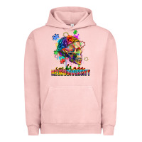 Pigment Salmon Embrace neurodiversity Urban Hoodie - FaDigitalArtStudio