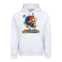White Embrace neurodiversity Urban Hoodie - FaDigitalArtStudio